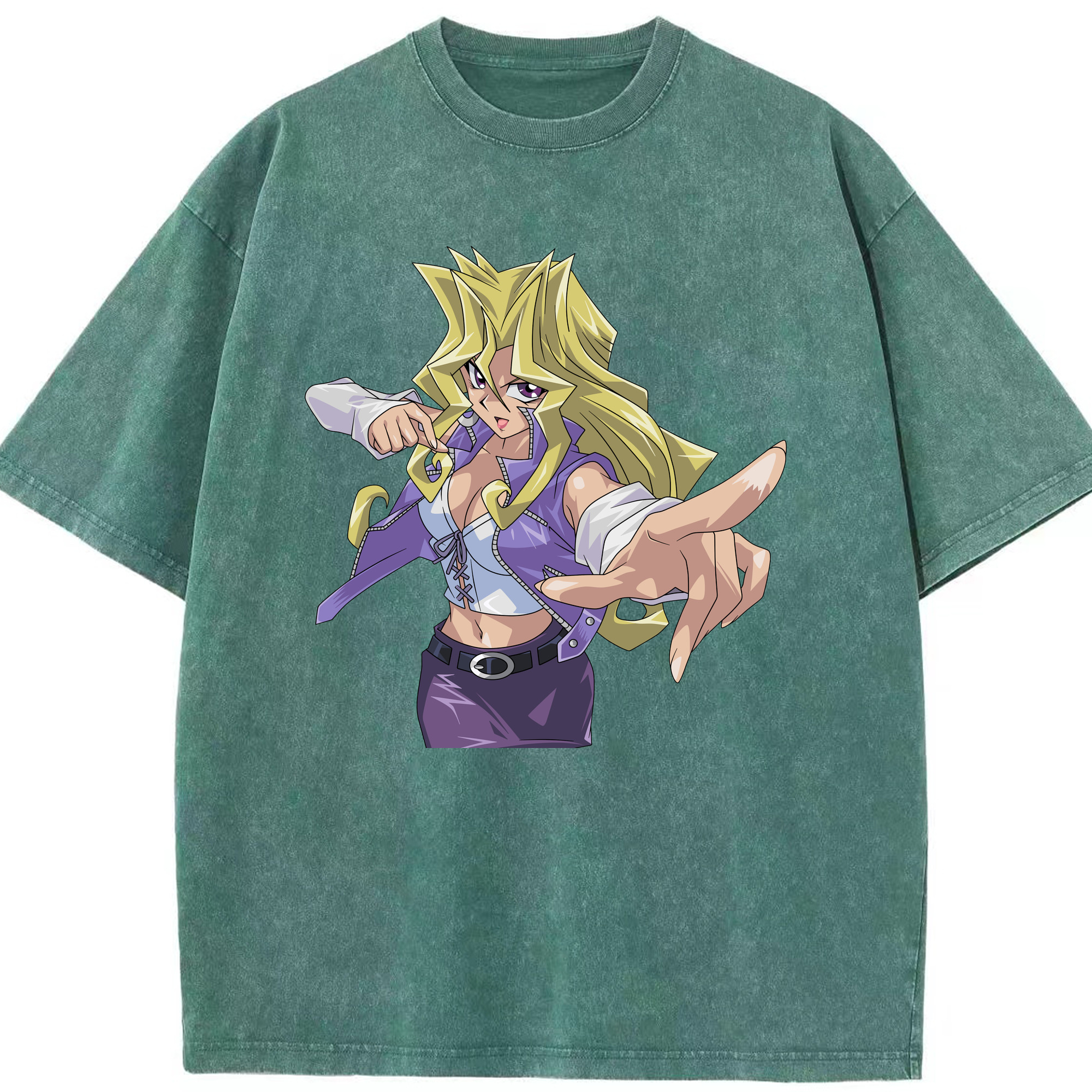 （画像用） 遊☆戯☆王 Yu-Gi-Oh! 綿100% ヴィンテージ風 半袖Tシャツ（フロントプリント）